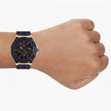  Shop Authentic Guess Force Blue & Rose Gold Dial Blue Silicone Strap Watch For Men - W0674G2 - Luxxuri