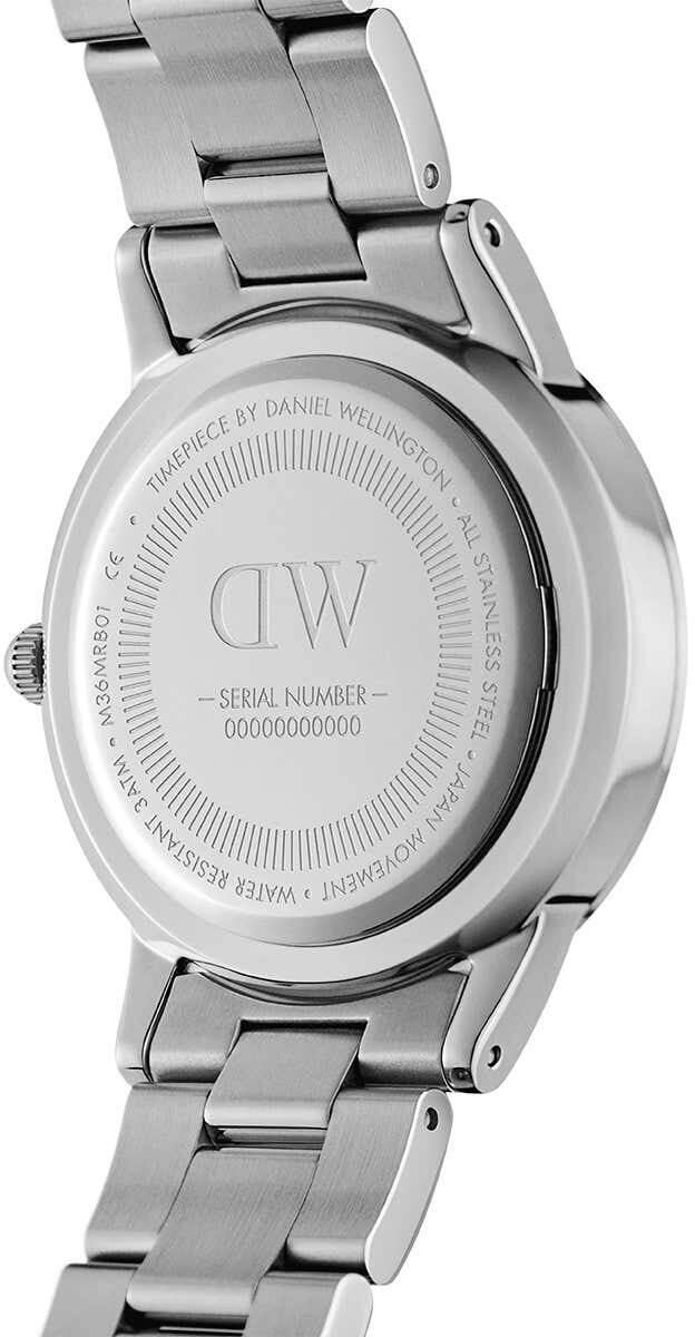 Daniel Wellington Iconic Link White Dial Silver Steel Strap Watch For Women - DW00100207