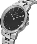  Shop Authentic Daniel Wellington Iconic Link Black Dial Silver Steel Strap Watch For Women - DW00100208 - Luxxuri