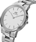 Shop Authentic Daniel Wellington Iconic Link White Dial Silver Steel Strap Watch For Women - DW00100205 - Luxxuri