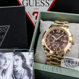  Shop Authentic Guess Iconic Signature Brown Dial Rose Gold Steel Strap Watch For Men - W0668G1 - Luxxuri