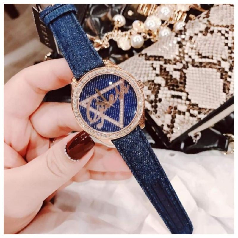  Shop Authentic Guess Little Flirt Quartz Blue Dial Blue Leather Strap Watch For Women - W0456L6 - Luxxuri