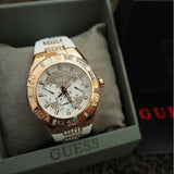  Shop Authentic Guess Luna Diamonds White Dial White Rubber Strap Watch for Women - W0653L4 - Luxxuri