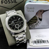  Shop Authentic Fossil Machine Chronograph Black Dial Silver Steel Strap Watch for Men - FS4776 - Luxxuri