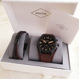 Shop Authentic Fossil Nate Chronograph Brown Dial Brown Leather Strap Watch for Men - JR1511 - Luxxuri