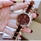  Shop Authentic Michael Kors Bradshaw Chronograph Brown Dial Two Tone Steel Strap Watch For Women - MK5944 - Luxxuri