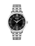  Shop Authentic Hugo Boss Officer Black Dial Silver Steel Strap Watch for Men - 1513614 - Luxxuri