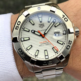  Shop Authentic Tag Heuer Aquaracer White Dial Watch for Men - WAY2013.BA0927 - Luxxuri