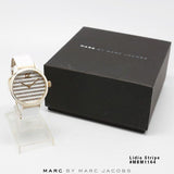  Shop Authentic Marc Jacobs Lidia Stripe White Dial White Leather Strap Watch for Women - MBM1164 - Luxxuri