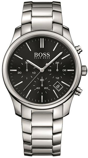  Shop Authentic Hugo Boss Commander Black Dial Silver Steel Strap Watch for Men - 1513433 - Luxxuri