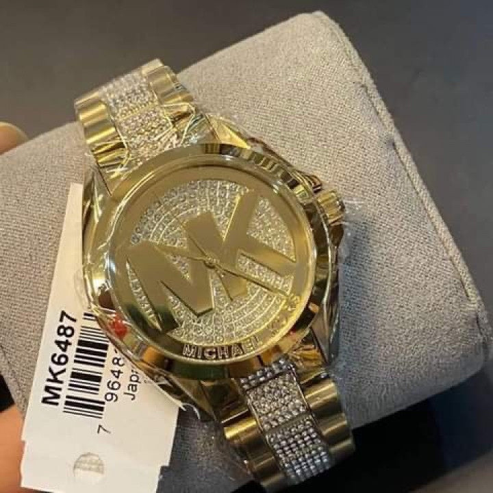  Shop Authentic Michael Kors Bradshaw Gold Dial Gold Steel Strap Watch for Women - MK6487 - Luxxuri