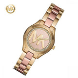  Shop Authentic Michael Kors Mini Slim Runway Rose Gold Dial Two Tone Steel Strap Watch for Women - MK3650 - Luxxuri