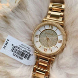  Shop Authentic Michael Kors Catlin Mother of Pearl Dial Gold Steel Strap Watch for Women - MK3332 - Luxxuri