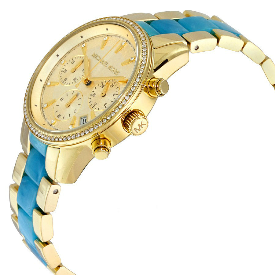  Shop Authentic Michael Kors Ritz Gold Dial Two Tone Steel Strap Watch for Women - MK6328 - Luxxuri