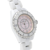  Shop Authentic Chanel J12 Quartz Diamonds Pink Dial White Steel Strap Watch for Women - J12 H5513 - Luxxuri