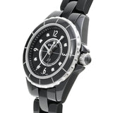  Shop Authentic Chanel J12 Diamonds Black Dial Black Steel Strap Watch for Women - J12 H2569 - Luxxuri