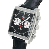  Shop Authentic Tag Heuer Monaco Automatic Chronograph Black Dial Black Leather Strap Watch for Men - CBL2113.FC6177 - Luxxuri