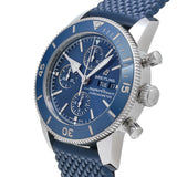  Shop Authentic Breitling Superocean Heritage Chronograph 44 Blue Dial Blue Mesh Bracelet Watch for Men - A13313161C1S1 - Luxxuri