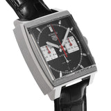  Shop Authentic Tag Heuer Monaco Automatic Chronograph Black Dial Black Leather Strap Watch for Men - CBL2113.FC6177 - Luxxuri