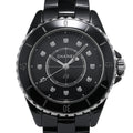  Shop Authentic Chanel J12 Quartz Diamonds Black Dial Black Steel Strap Watch for Women - J12 H5701 - Luxxuri