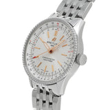  Shop Authentic Breitling Navitimer Automatic 35 White Dial Silver Steel Strap Watch for Men - A17395F41G1A1 - Luxxuri