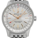  Shop Authentic Breitling Navitimer Automatic 35 White Dial Silver Steel Strap Watch for Men - A17395F41G1A1 - Luxxuri