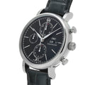  Shop Authentic IWC Portofino Chronograph Black Dial Black Leather Strap Watch for Men - IW391029 - Luxxuri