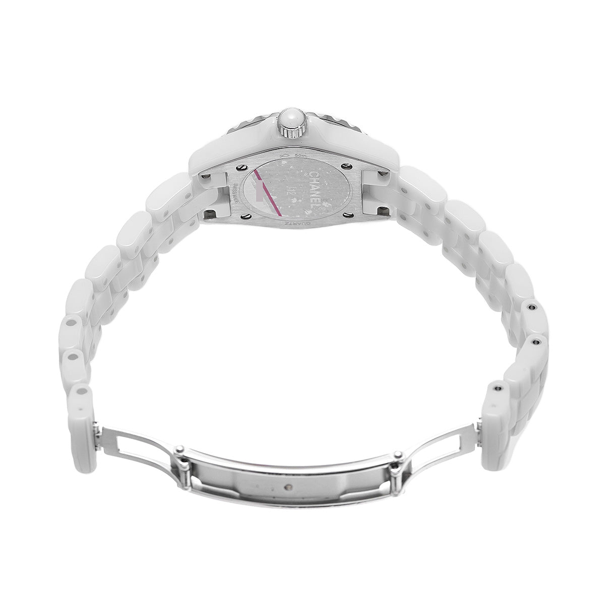  Shop Authentic Chanel J12 Quartz Diamonds Mother of Pearl White Dial White Steel Strap Watch for Women - J12 H3243 - Luxxuri