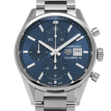  Shop Authentic Tag Heuer Carrera Chronograph 41mm Blue Dial Silver Steel Strap Watch for Men - CBK2112.BA0715 - Luxxuri