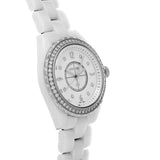  Shop Authentic Chanel J12 Quartz Diamonds White Dial White Steel Strap Watch for Women - J12 H3110 - Luxxuri