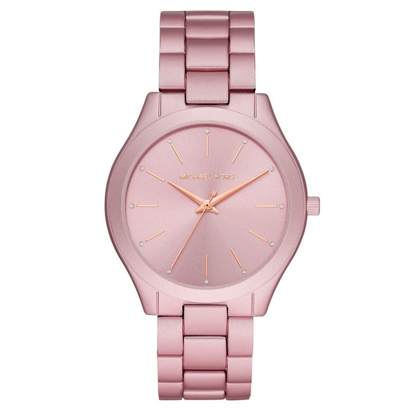  Shop Authentic Michael Kors Slim Runway Pink Dial Pink Steel Strap Watch For Women - MK4456 - Luxxuri