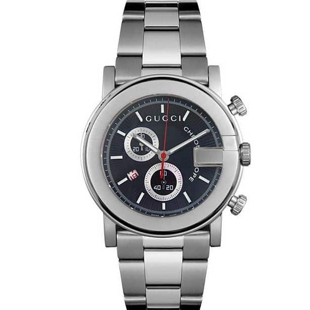  Shop Authentic Gucci G Chrono Black Dial Silver Steel Strap Watch For Men - YA101309 - Luxxuri