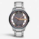  Shop Authentic Armani Exchange Hampton Chronograph Grey Dial Silver Steel Strap Watch For Men - AX2405 - Luxxuri