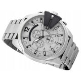  Shop Authentic Diesel Mega Chief Chronograph Silver Dial Silver Steel Strap Watch For Men - DZ4501 - Luxxuri