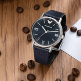  Shop Authentic Emporio Armani Kappa Quartz Blue Dial Blue Leather Strap Watch For Women - AR11012 - Luxxuri