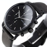  Shop Authentic Fossil Commuter Black Dial Black Leather Strap Watch for for Men - FS5504 - Luxxuri