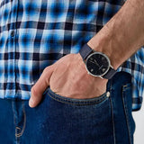  Shop Authentic Emporio Armani Kappa Quartz Blue Dial Blue Leather Strap Watch For Women - AR11012 - Luxxuri