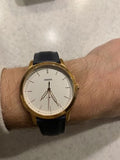  Shop Authentic Fossil The Minimalist Slim White Dial Blue Leather Strap Watch for Men - FS5371 - Luxxuri
