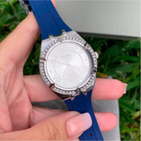  Shop Authentic Guess Cosmo Diamonds Silver Dial Blue Rubber Strap Watch for Women - GW0034L5 - Luxxuri
