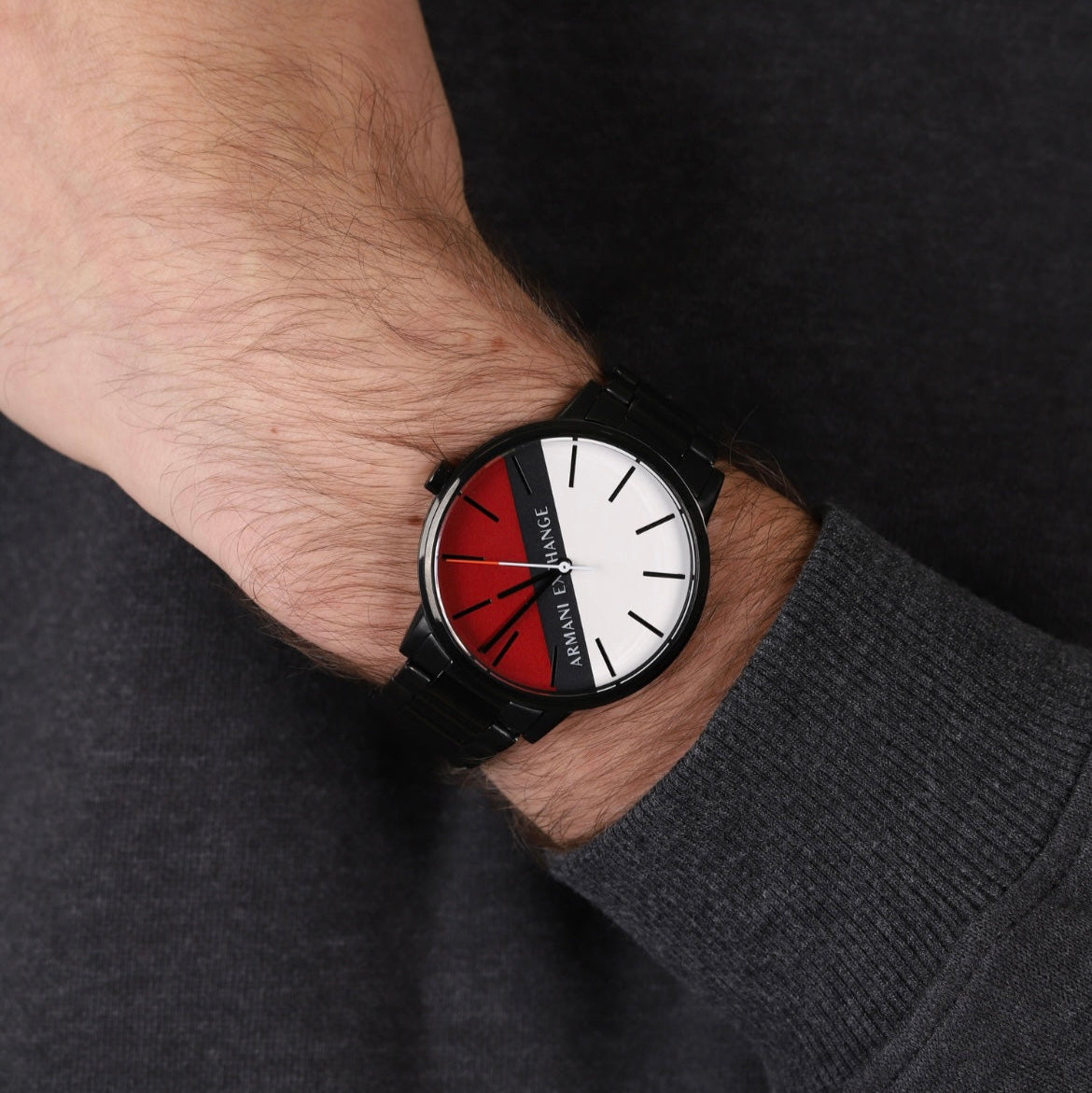  Shop Authentic Armani Exchange Cayde Multicolor Dial Black Steel Strap Watch For Men - AX2725 - Luxxuri