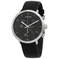  Shop Authentic Calvin Klein High Noon Chronograph Black Dial Black Leather Strap Watch for Men - K8M271C1 - Luxxuri