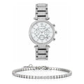  Shop Authentic Michael Kors Parker Mother of Pearl Dial Diamonds Silver Steel Strap Watch for Women - MK5572 - Luxxuri