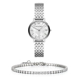  Shop Authentic Emporio Armani Mother of Pearl Dial Silver Steel Strap Watch For Women - AR11112 - Luxxuri