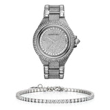  Shop Authentic Michael Kors Camille Crystal Pave Dial Silver Steel Strap Watch for Women - MK5869 - Luxxuri