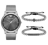  Shop Authentic Emporio Armani Luigi Quartz Grey Dial Silver Mesh Bracelet Watch For Men - AR11069 - Luxxuri