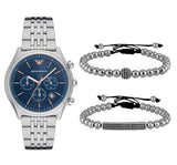  Shop Authentic Emporio Armani Luigi Chronograph Quartz Blue Dial Silver Steel Strap Watch For Men - AR1974 - Luxxuri
