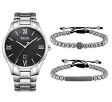 Shop Authentic Hugo Boss Governer Black Dial Silver Steel Strap Watch for Men - 1513488 - Luxxuri