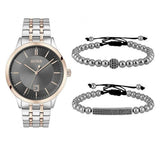  Shop Authentic Hugo Boss Classic Grey Dial Two Tone Steel Strap Watch for Men - 1513688 - Luxxuri