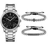  Shop Authentic Hugo Boss Commander Black Dial Silver Steel Strap Watch for Men - 1513433 - Luxxuri