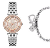  Shop Authentic Michael Kors Darci Rose Gold Dial Silver Steel Strap Watch for Women - MK3446 - Luxxuri